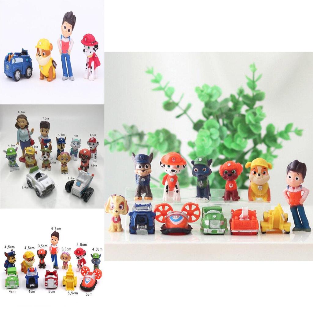 Fashionable Paw Patrol Puppy Car Toys Perfect For Decoration And Gifts 12pcs