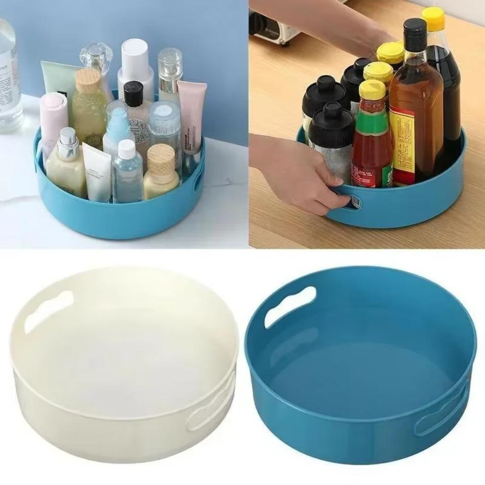 1 Pcs Rotary Rack Multi-function Anti-slip Tray for Kitchen Seasoning Storage Box Sauce Vinegar Rack Kitchen Accessories