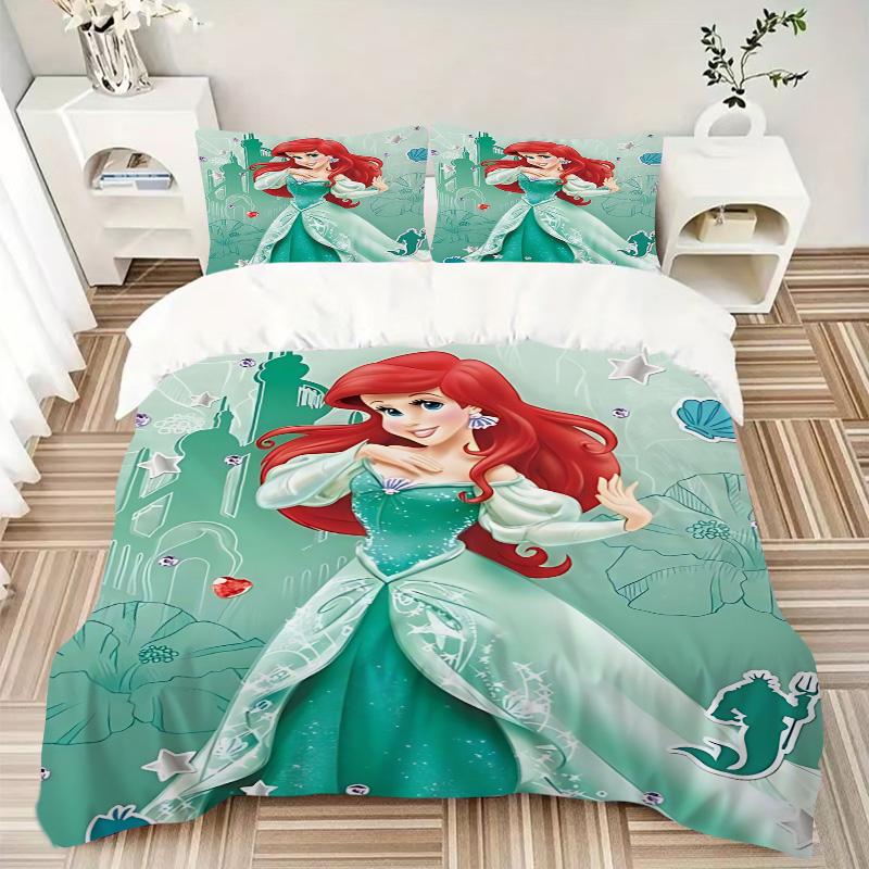 Mermaid Princess Fantasy Print 3Pcs Bedding Setduvet Cover With 2 Bedropillowcase Home Birthday Gift