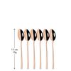 6Pcs Mirror Polished Stainless Steel Coffee Stirring Spoon Teaspoon Ice Cream Spoon Small Spoons Cutlery Set