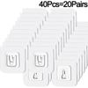 40PCS Double Sided Self Adhesive Wall Hooks Transparent Invisible Hook Wall Storage Holder Kitchen Bedroom Organizer