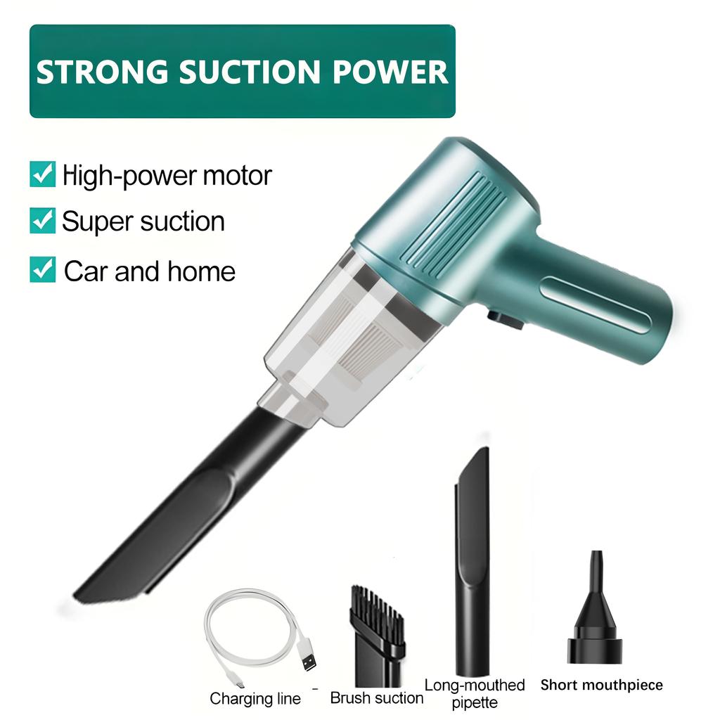 Мощный беспроводной портативный пылесос для автомобиля, мощный всасывающий мини-ручной пылесос для автомобиля и дома