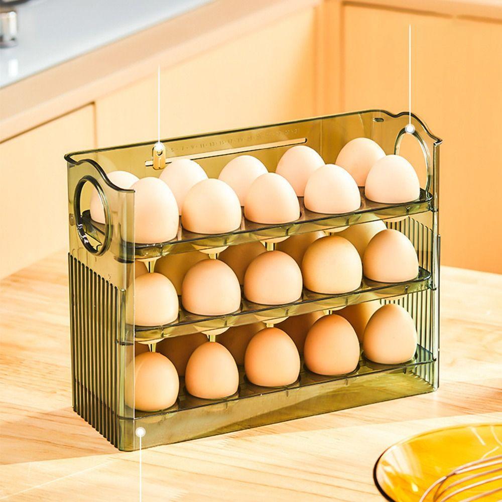 Placstic Egg Tray 30 Grid Egg Organiser New Egg Dispenser for Kitchen Storage