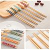 1 пара многоразовых печатных палочек для еды 24 см суши кухонный инструмент классические деревянные палочки для еды