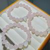 Natural Pink Crystal Elastic Bracelet - Gentle Jewelry Gift for Girlfriend
