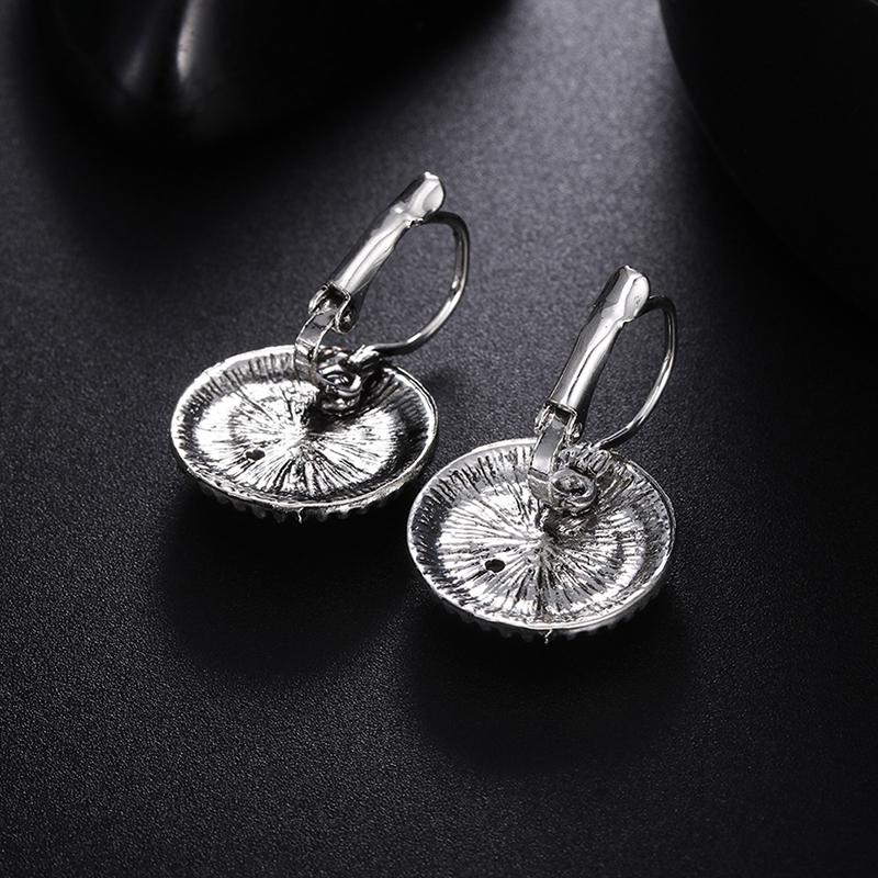Модные Boho Высококачественные Большие Висячие Серьги для Женщин Украшения Резные Винтажные Тибетское Серебро Круглый Опал Бохо Длинные Серьги