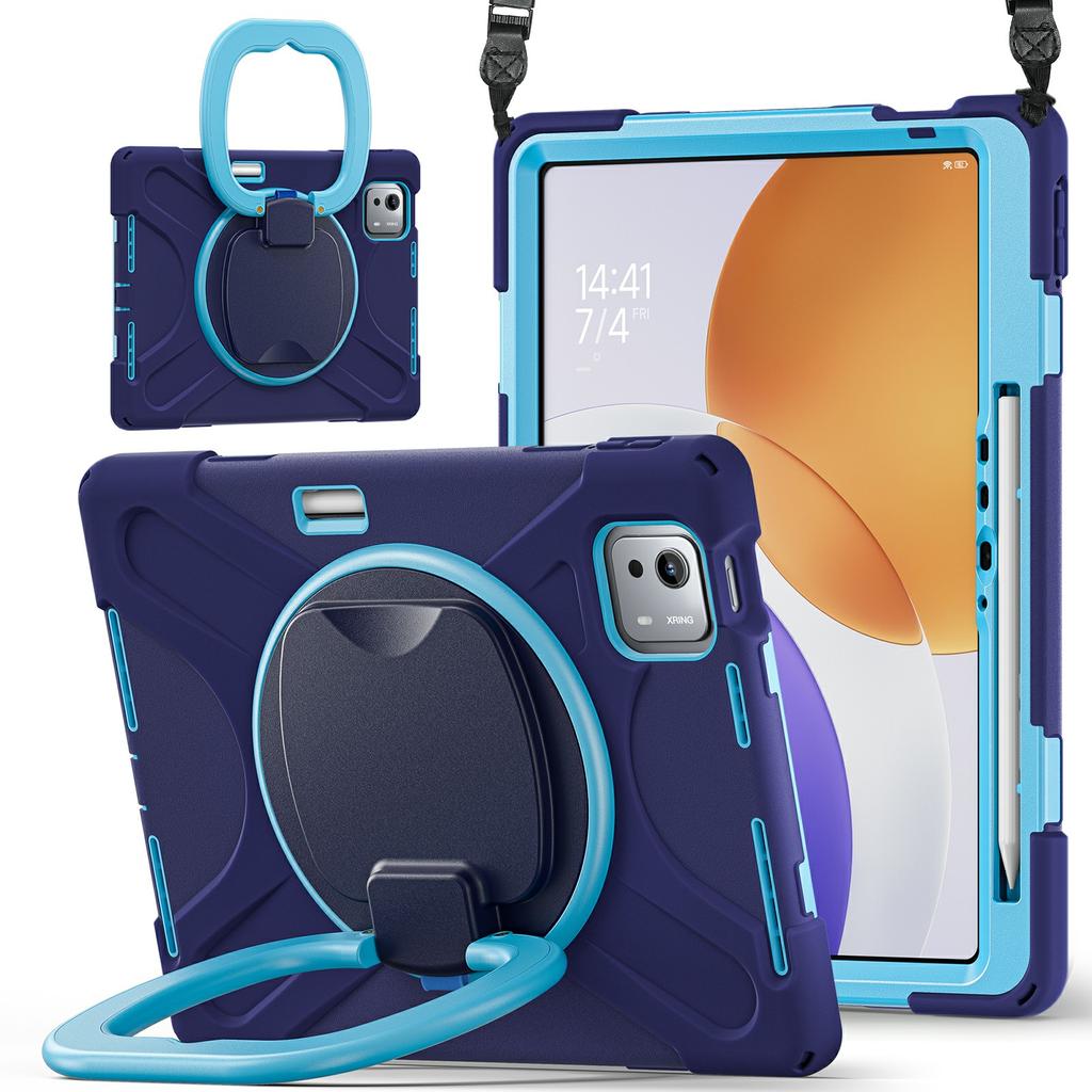 Чехол для Xiaomi Pad 7S Pro 12.5/6S Pro 12.4 с плечевым ремнем TPU+PC+Силиконовая подставка Обложка для планшета