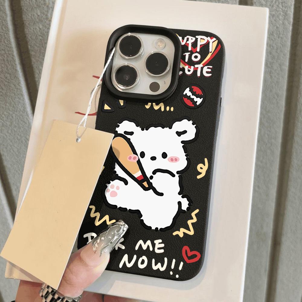 Роскошный мягкий кожаный чехол для телефона iPhone 16 Pro Max Funda iPhone 15 13 11 14 Plus 12 16promax 15promax 13promax мультяшные чехлы