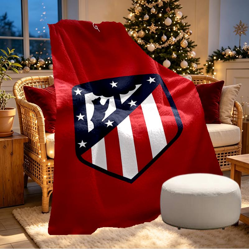 Atletico Madrid Print Blanket - Soft & Comfortable, for Bedroom, Travel, Sofa, Home Decoration - Birthday Christmas Gift for Friend