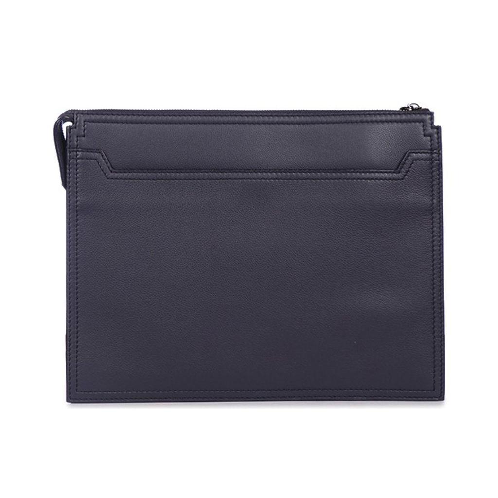 Bally Классический кожаный красно-белый полосатый модный большой кожаный клатч Мужской клатч Темно-синий 6236781