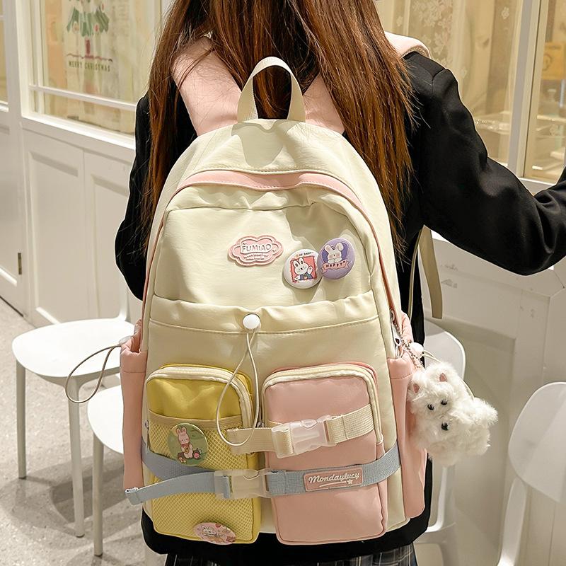 Новые школьные ранцы для девочек начальной школы с ярким внешним видом и для учеников средней школы с несколькими рюкзаками