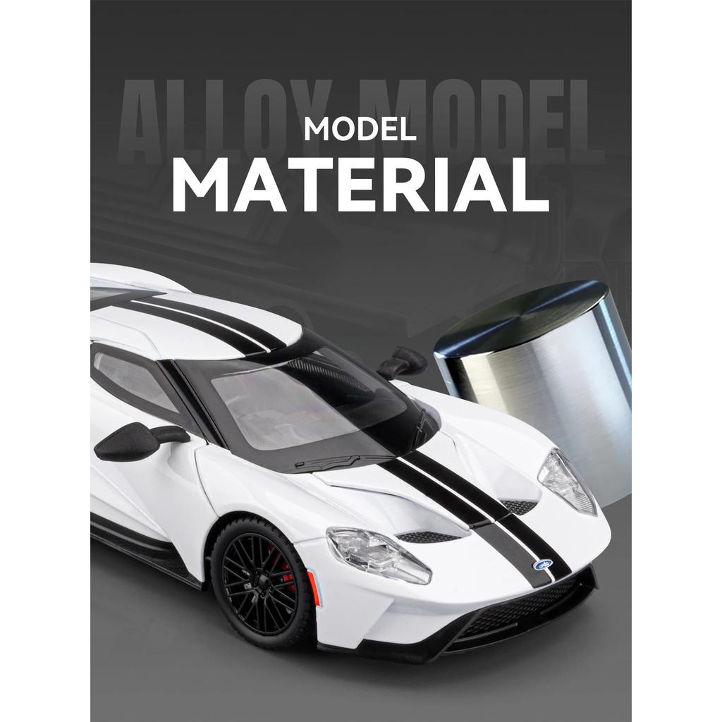 1/24 Ford GT Supercar Alloy Model Car Toy Diecasts Metal Casting Sound and Light Car Toys for Children Vehicle