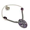 Lepidolite Amethyst Gemstone 925 Silver Plated Jewelry Necklace 18"