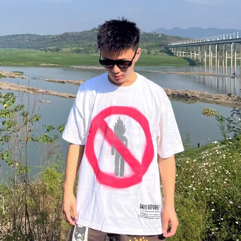 Унисекс футболка с круглым вырезом и английским принтом Travis Scott FW24