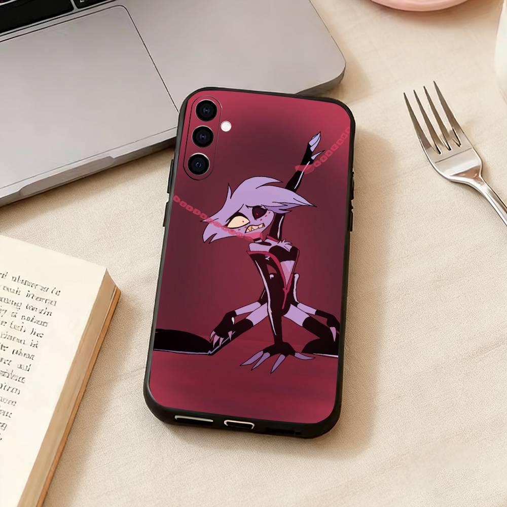 Hazbin Hotel Angel D-Dust Phone Case Black Silicone Soft For Samsung Galaxy A73,A72,A71,A70,A53,A52,A51