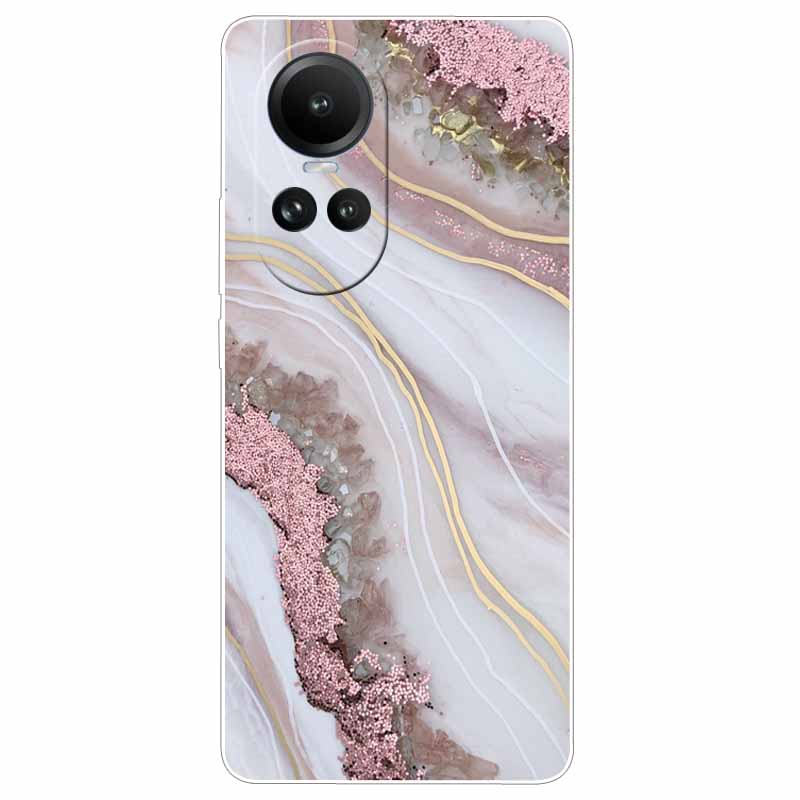 Чехол для Oppo Reno 10 5G CPH2531 Силиконовый Расписной Кот Животные ТПУ Мягкий Мраморный Coque для Oppo Reno10 Pro 5G CPH2525 Чехол для Телефона