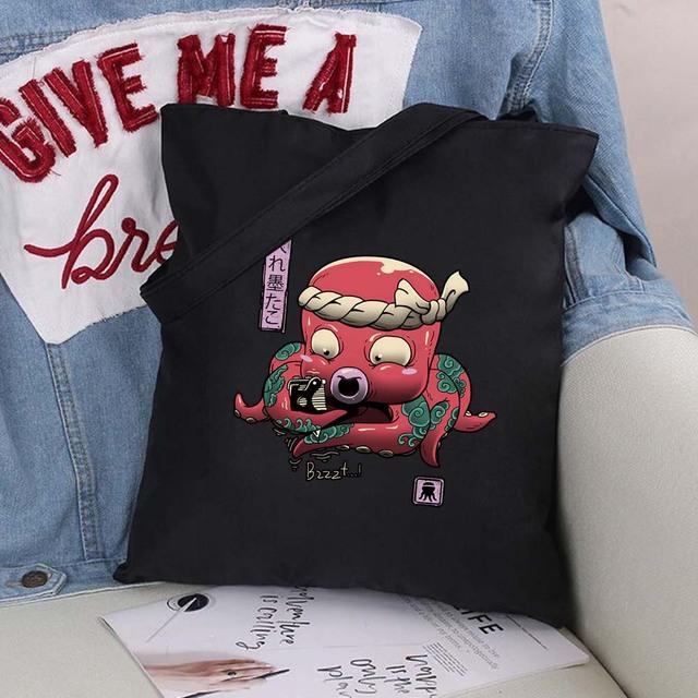 Женские складные сумки, сумки на плечо, повседневные сумки для покупок, сумки для девочек, экологически чистая холщовая сумка с забавным узором, большая сумка