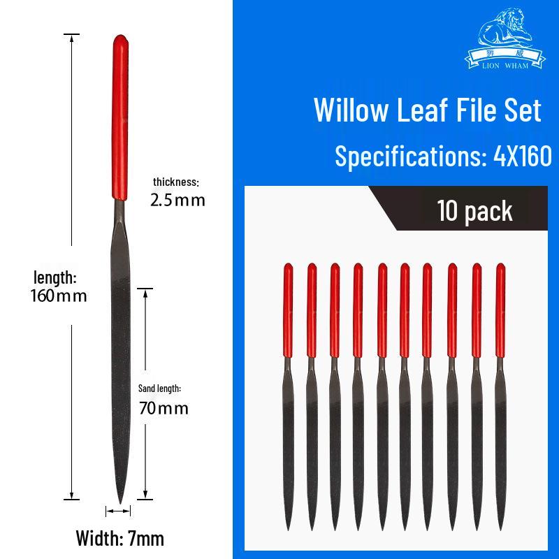 Titanium-Plated Fine Alloy Diamond File Set for Metal Grinding & Deburring