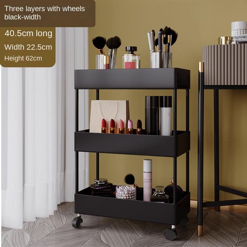 2/3/4-слойная стойка для хранения с узкими зазорами, полки для кухни, ванной комнаты, органайзер, мобильная тонкая тележка для хранения с колесной тележкой, экономия места