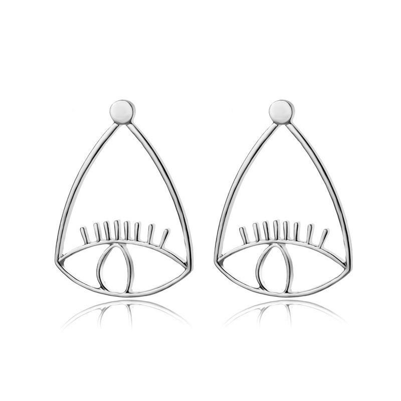 Geometric Eye New Earrings Minimalist Alloy Jewelry For Fashionable Women