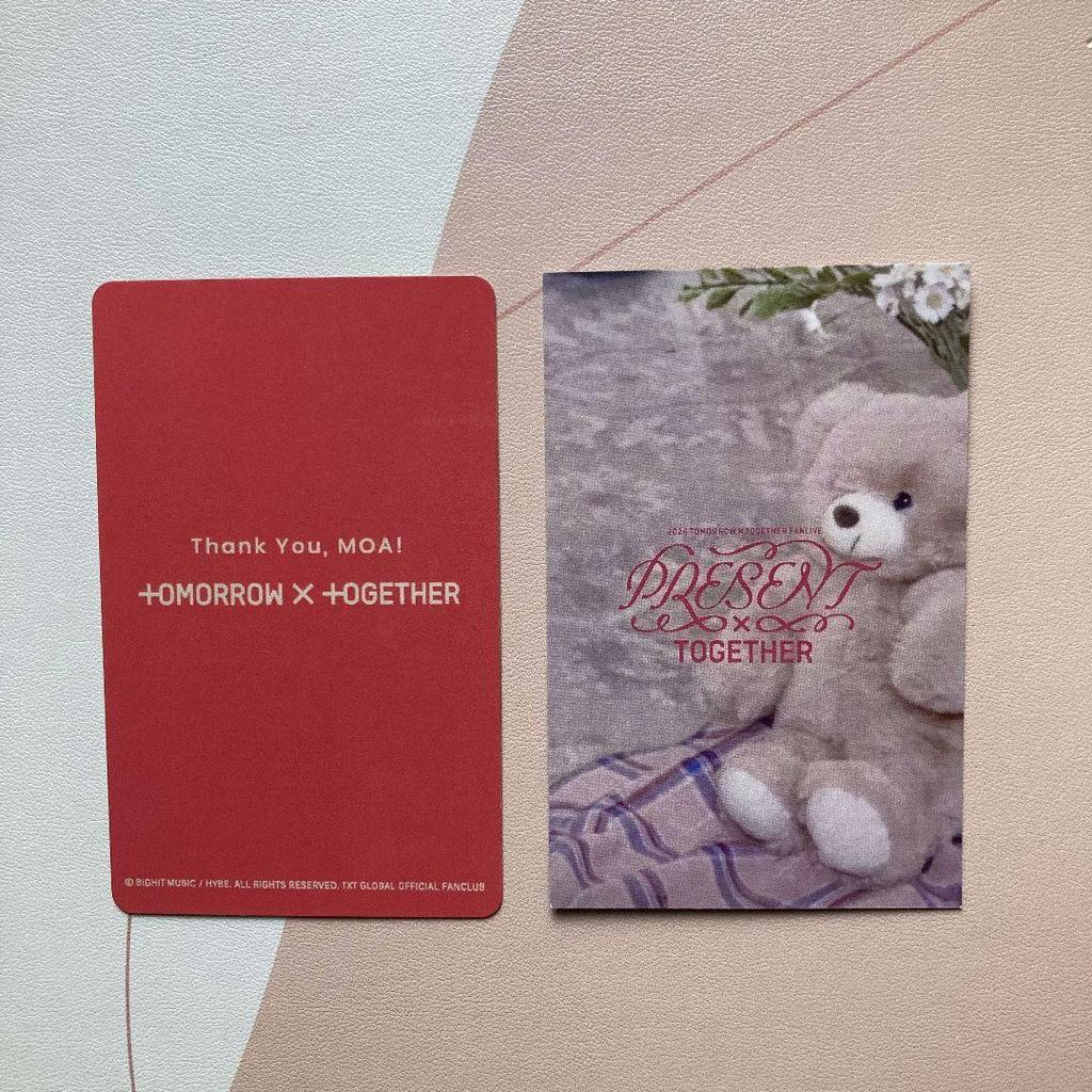 [USED] Korean TXT MOAZONE Japan FC Bonus Taehyung Trading Cards (2 Cards)