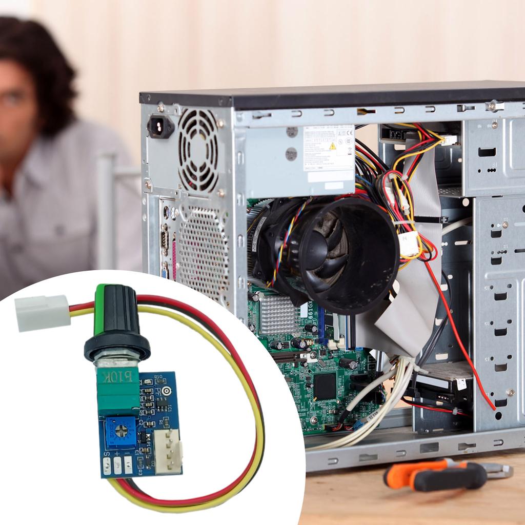 Ручной регулятор скорости вентилятора Ручной регулятор скорости вентилятора Регулируемый контроллер вентилятора Подходит для охлаждения компьютера