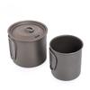 Camping Mug Titanium Cup Tourist Tableware Picnic Outdoor Coffee Cup Kitchen Equipment Lightweight and Easy To Store Cooking Set Cookware Hiking