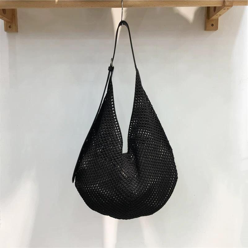 Сумка на одно плечо, Женская летняя пляжная сумка, Нишевая модная сумка-тоут с вырезами