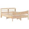 VidaXL Cadre de lit avec tête de lit 140x190 cm bois de pin massif, sommier, cadre de lit double, cadre de lit en bois 3307056