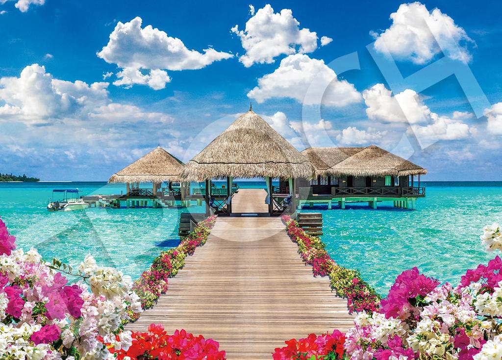Epoch jigsaw Landscape Luxury Time x 53 includes and point Co., Ltd. 500-piece puzzle, "Overseas - - Maldives" (38 cm), 06-308s, glue, spatula,