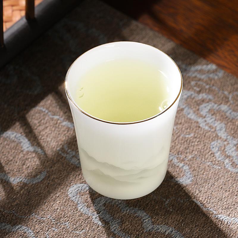Фарфоровая мастер-чашка Керамическая бытовая чашка для дегустации чая Одинарная чашка Персональный специальный набор для чая Кунг-фу Высококлассная чашка для чая в стиле легкой роскоши
