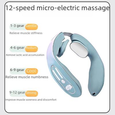 Перезаряжаемый портативный импульсный массажер для шеи и тела с функцией тепловой терапии