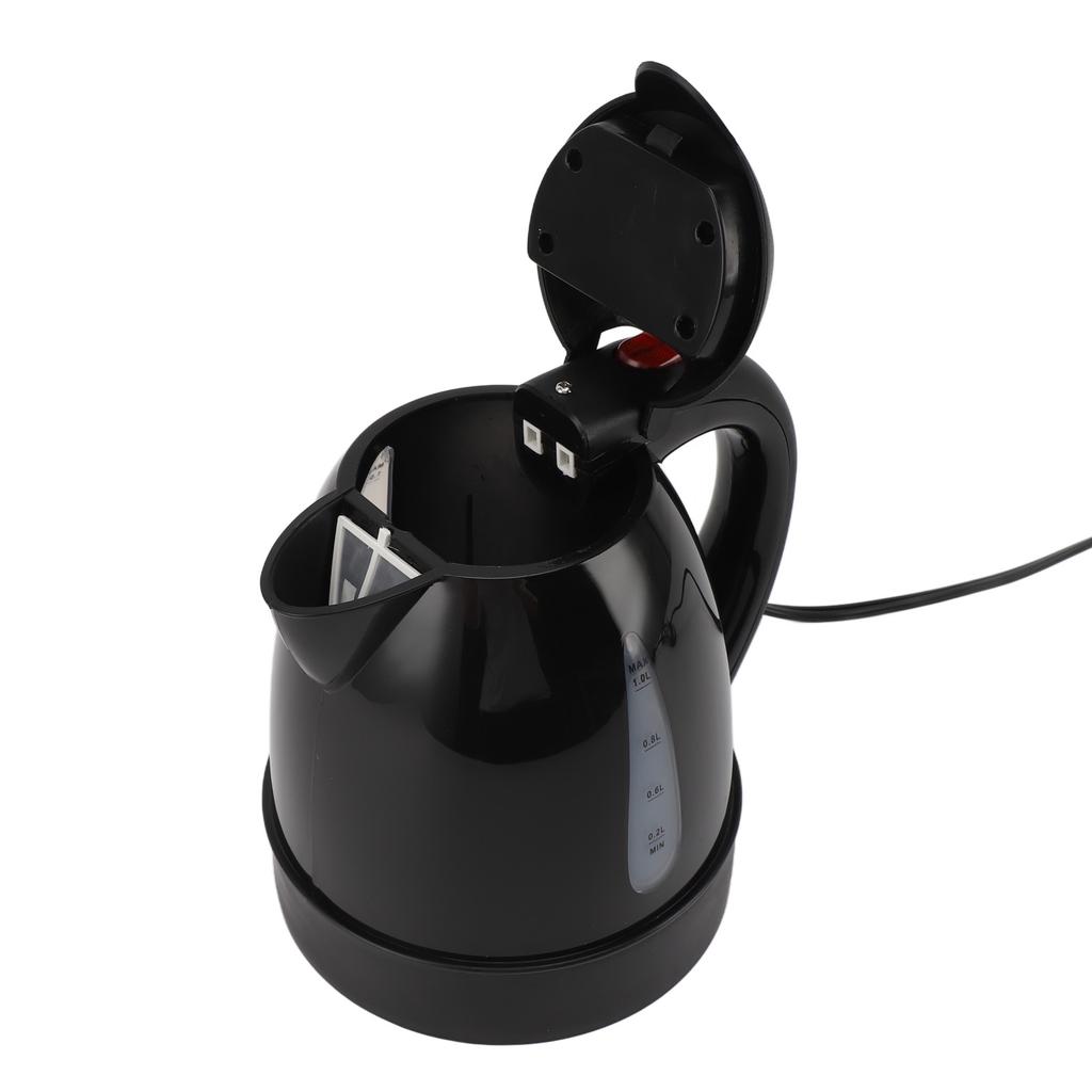 Electric Kettle 150W 1L Black Road Hot Water Boiler Stainless Steel Liner Auto Shut Off Tea Kettle