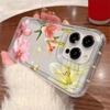 Прозрачный чехол для телефона с принтом цветов лилии и гибискуса для Iphone 16 15 14 13 12 11 17 Pro Max Mini 16E 7 8 Plus Винтажный цветочный мягкий чехол