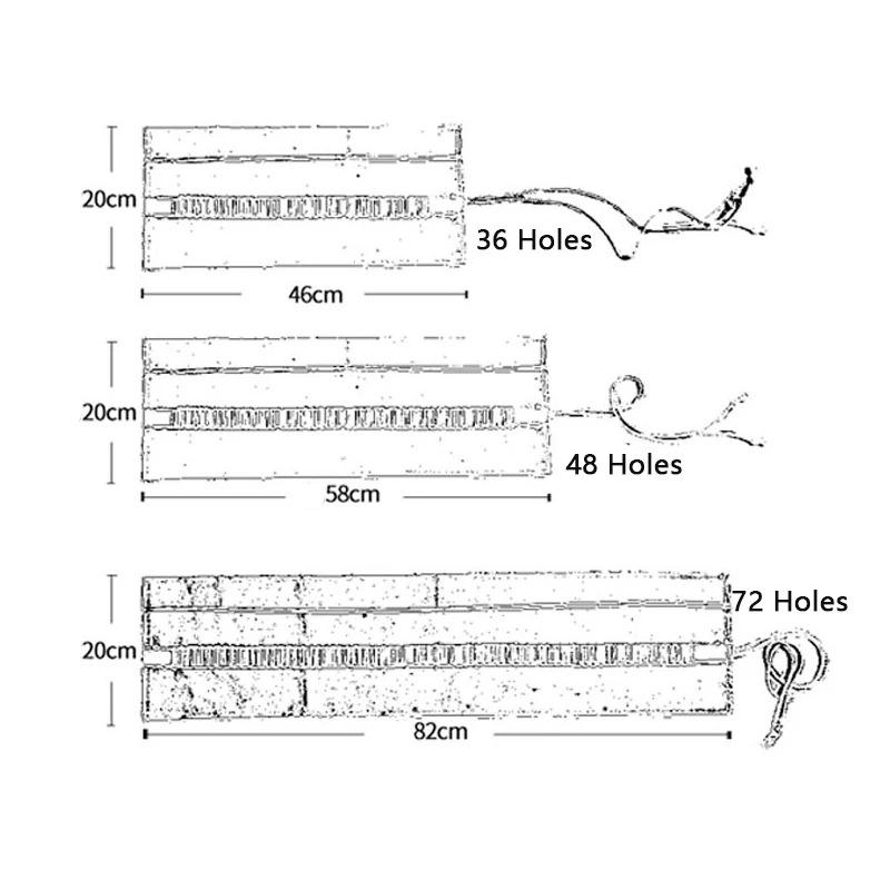 Черный цвет школьный пенал-роллер 12/24/36/48/72 отверстия холст рулон макияж ручка сумка для девочек мальчиков канцелярские принадлежности