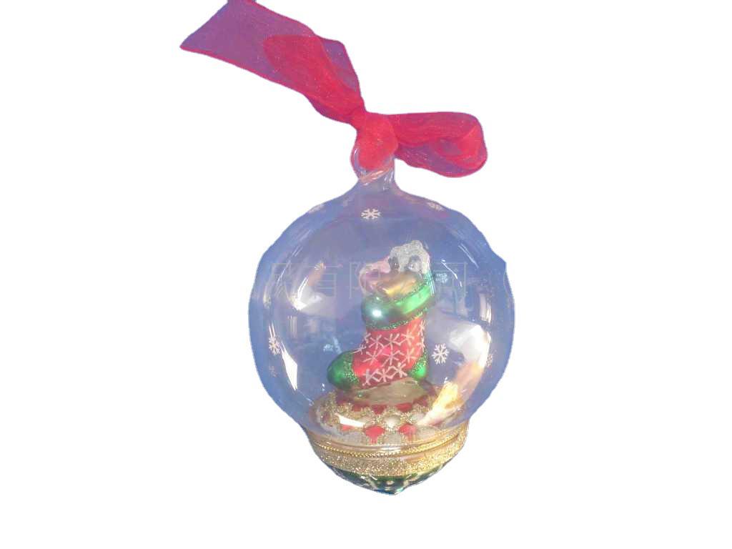 Стеклянная рождественская игрушка Дед Мороз