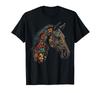 Horse Artwork Flowers - Colourful Riding Animals Horse T-Shirt