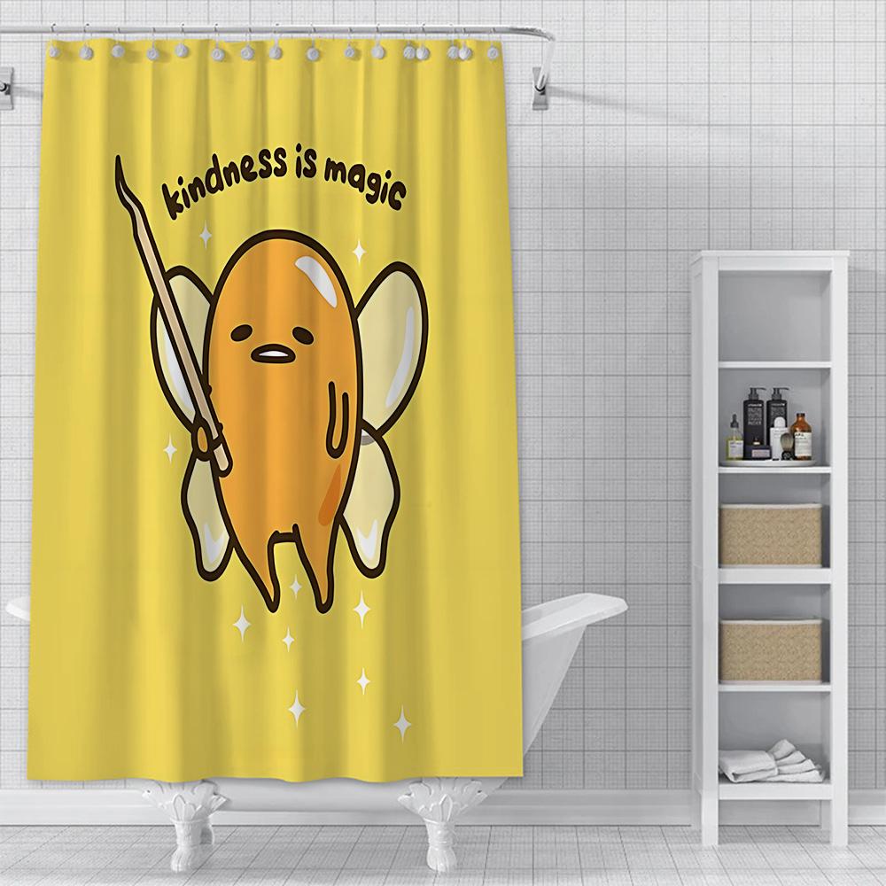 Cartoon G-Gudetama Shower Curtain Waterproof Polyester Fabric Paint Colorful Bath Curtains Home Bathroom Decor Curtain With Hook