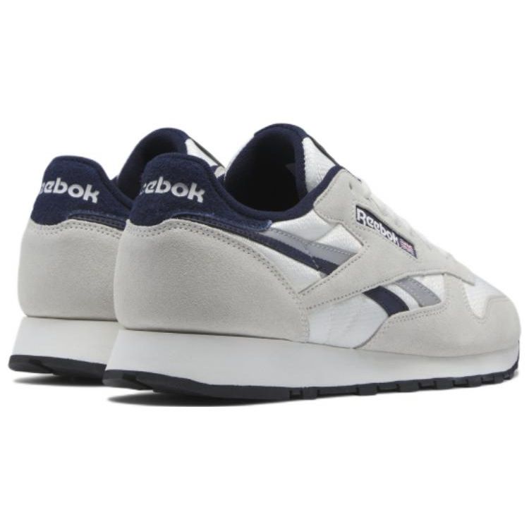 Reebok Классические кожаные кроссовки Chalk Vector Navy Унисекс Кремовый с черным сердечником GY7302