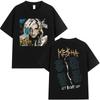 Певица Ke$ha Альбом 2026 Графическая Футболка Унисекс Женская Хип-Хоп Винтажная Футболка с коротким рукавом Летняя Харадзюку Оверсайз Хлопковая Футболка