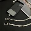 Phone Pendant Phone Pearl Strap Mobile Phone Lanyard Long Pearl Lanyard Phone Crossbody Chain