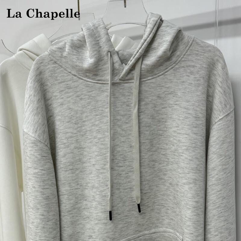 La Chapelle Unisex Solid Color Pullover Hooded Sweatshirt