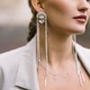 Long Tassel Water Drop Pendant Earrings Rhinestone Long Dangle Earrings for Women Crystal Fashion Jewelry Accessories