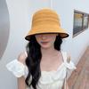 Новая шляпа женская золотая этикетка кроличья панама летняя соломенная однотонная солнцезащитная шляпа-панама
