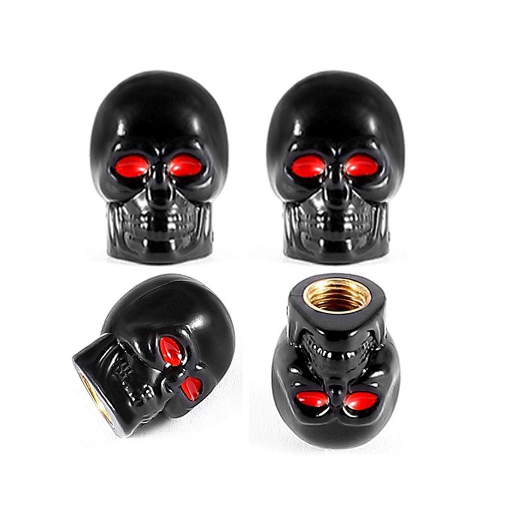 Skull Style Bike Motorcycle Valve Stem Cap Tyre Accessories Dust-proof Cover Protective Cover