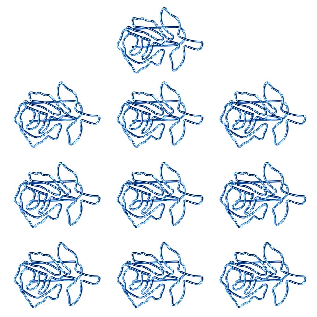 10 шт. скрепки синие в форме страниц, железные этикетки для закладок, блокнотов, ежедневников