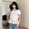 New ArrivalS Open Run Women S Frill DeTail ShorT Sleeve T ShirT And buSTier SeT