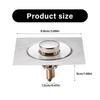 Foot Floor Drain Stainless Steels Square Shower Drain Square Shower Room Cover Plug Fast Draining Hair Catcher Strainer