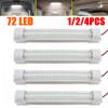Car Reading Light Universal Interior 72 LED White Strip Lights Bar Lamp  ON/OFF Switch Van Truck Caravan RV Recreational Vehicle