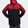 Adidas Manchester United Camouflage Spliced Sports Hooded Down Jacket Winter Men Outerwear Black Red FR3871